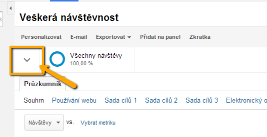 Zobrazení pokročilých segmentů